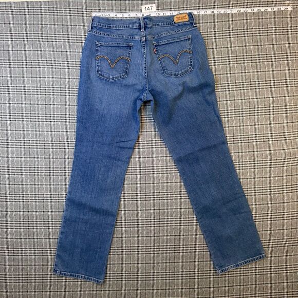 Levi's Women's Jeans Blue Denim 505 Straight Leg Stretch Size 8 - Picture 1 of 10